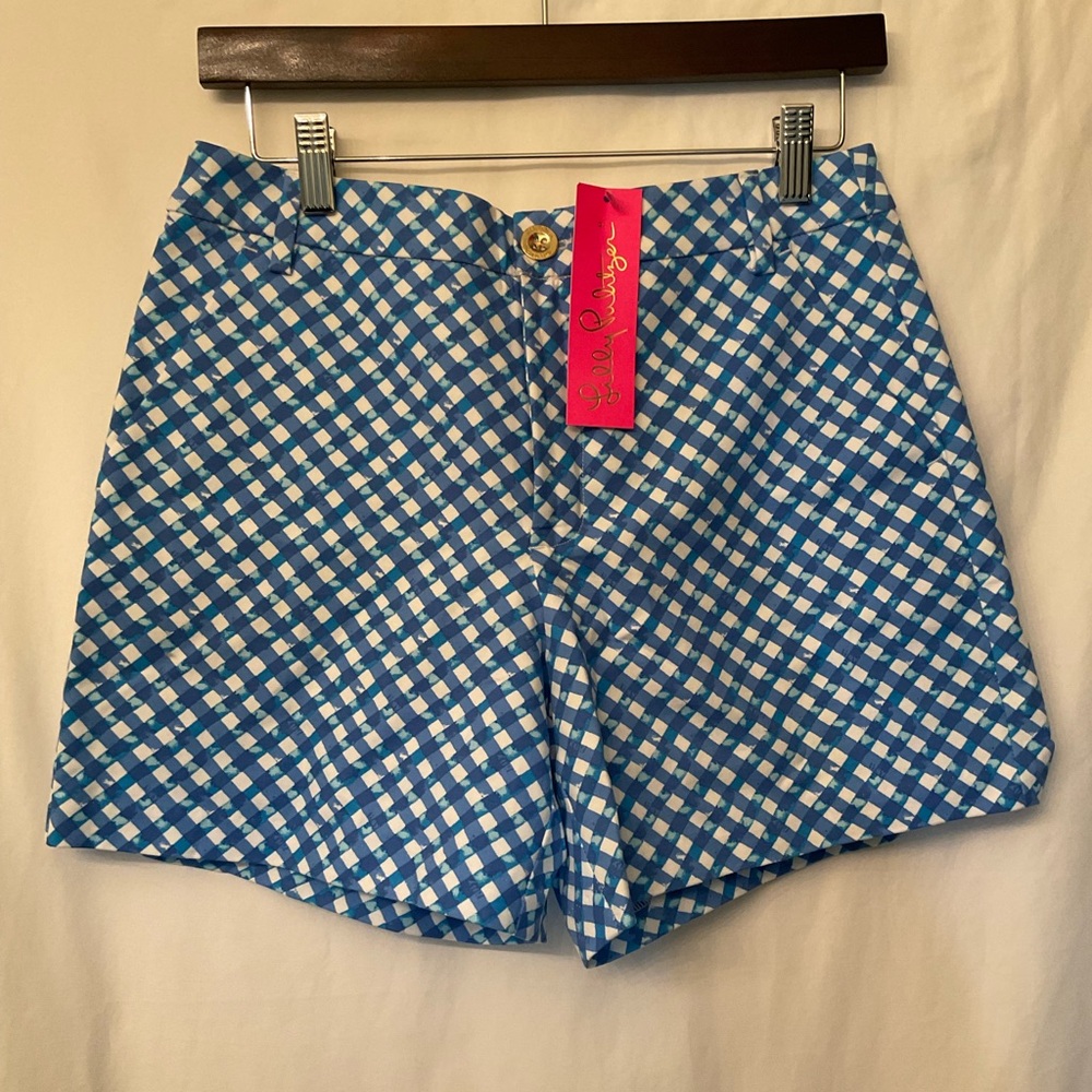 Lilly Pulitzer Blue Gingham Women's Shorts